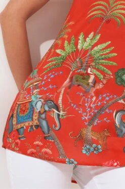 Joe Browns Boho Elephant Print Turnback Sleeve Tunic -Angebote Stil Welt Store B00705s4