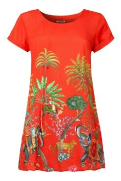 Joe Browns Boho Elephant Print Turnback Sleeve Tunic -Angebote Stil Welt Store B00705s5