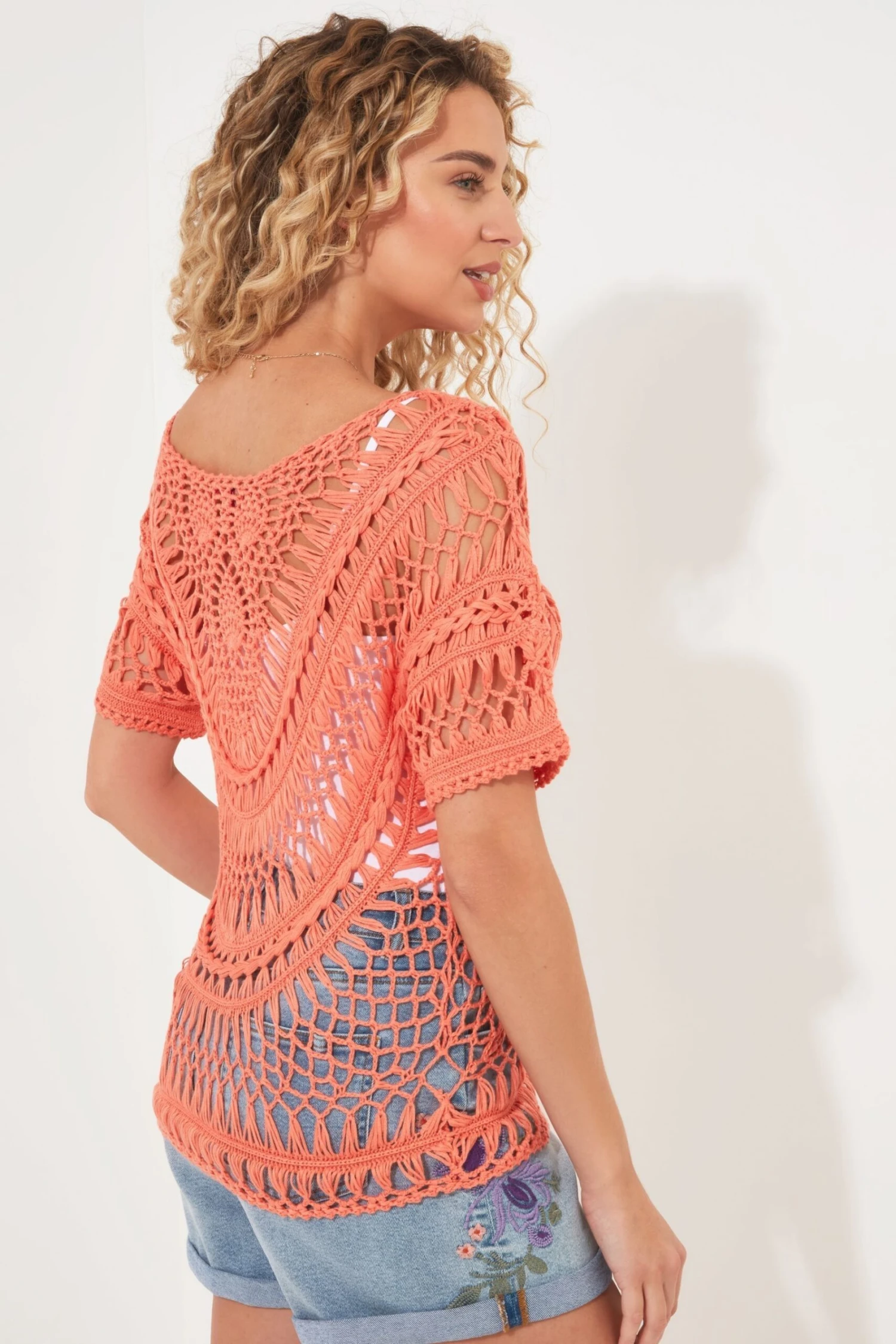 Joe Browns Colorful Relaxed Fit Crochet Sweater Top 3 Joe Browns Colorful Relaxed Fit Crochet Sweater Top – Bild 3