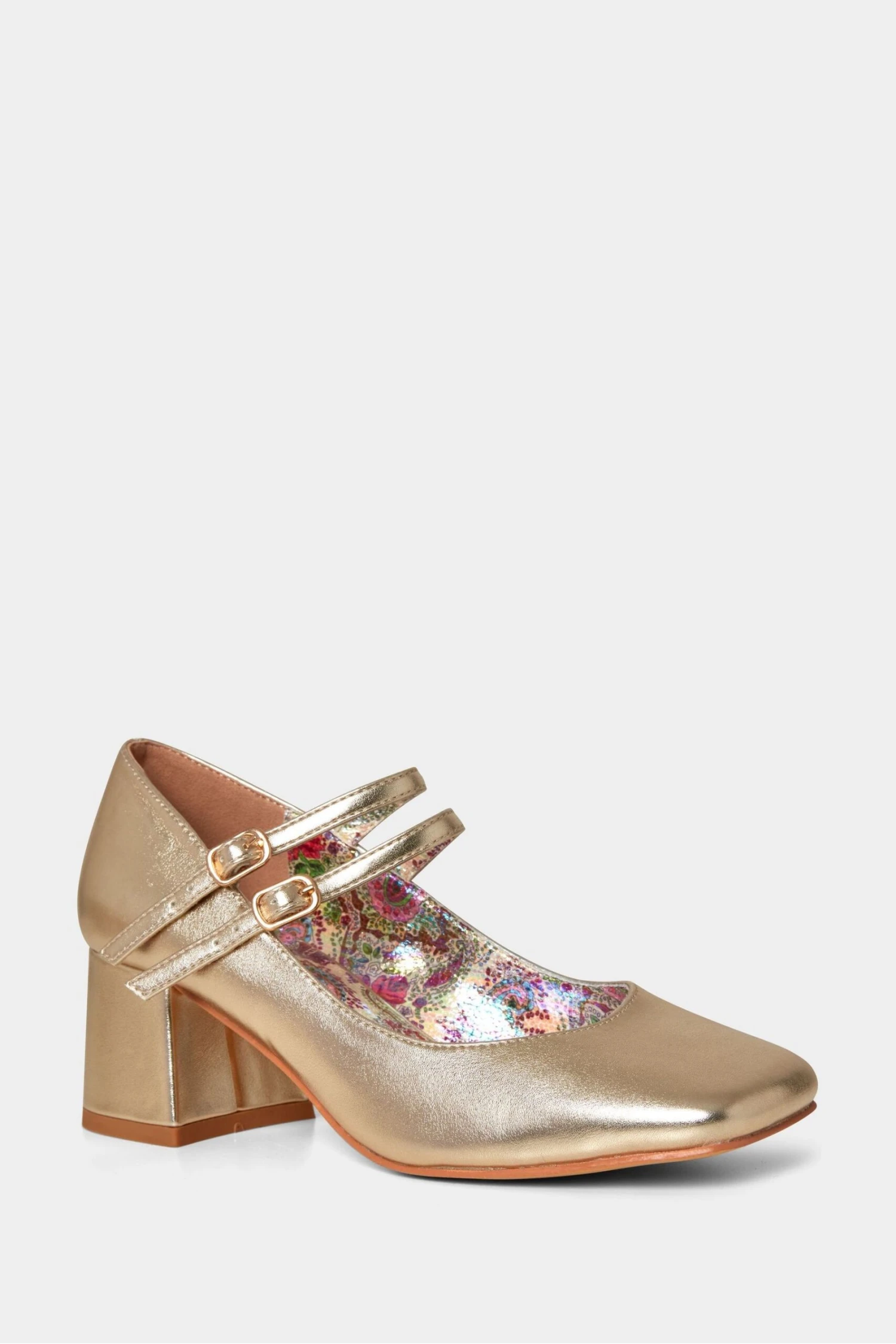 Joe Browns Mary-Jane-Schuhe In Metallic-Optik Mit Zwei Riemen 2 Joe Browns Mary-Jane-Schuhe In Metallic-Optik Mit Zwei Riemen – Bild 2