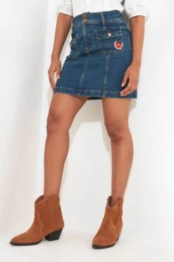 Joe Browns Denim-Minirock In A-Linie