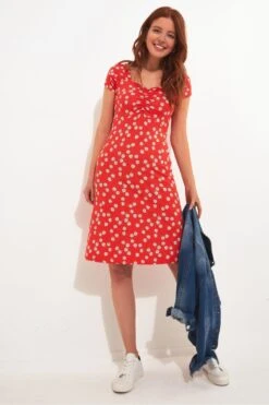 Joe Browns Ditsy Daisy Print Sweetheart Neckline Jersey Dress