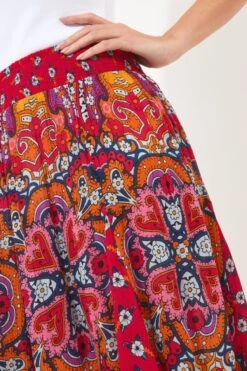 Joe Browns Fließender Rock Im Boho-Design Mit Geraffter Taille Und Zipfelsaum -Angebote Stil Welt Store B20516s5