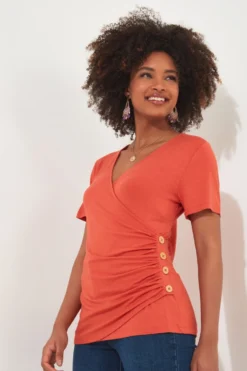 Joe Browns Wickeltop Aus Jersey Mit Raffung