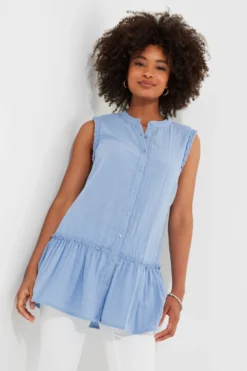 Joe Browns Basic Sleeveless Frilly Cotton Tunic
