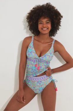 Joe Browns Tankini-Top Mit Leuchtemdem Kachelmuster