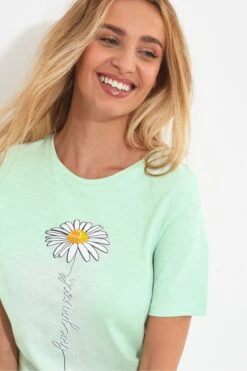 Joe Browns Daisy Graphic Crew Neck Graphic T-Shirt