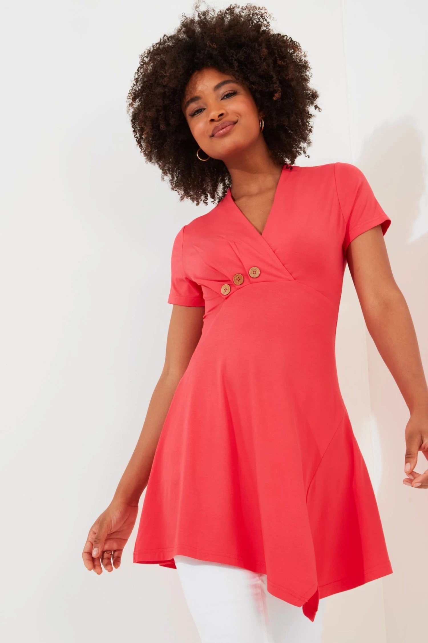 Joe Browns Wrap Front Short Sleeve Asymmetric Jersey Tunic Top 1 Joe Browns Wrap Front Short Sleeve Asymmetric Jersey Tunic Top