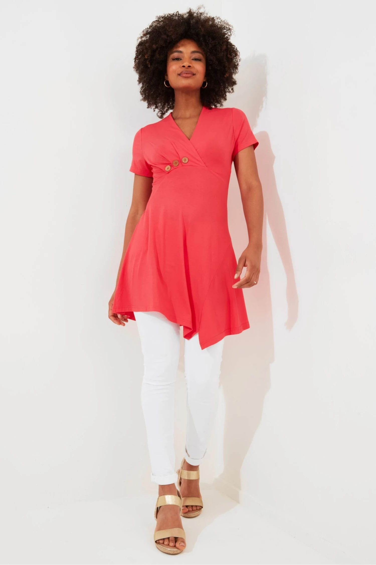 Joe Browns Wrap Front Short Sleeve Asymmetric Jersey Tunic Top 2 Joe Browns Wrap Front Short Sleeve Asymmetric Jersey Tunic Top – Bild 2