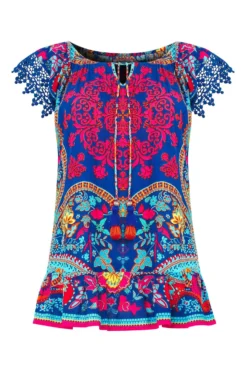 Joe Browns Häkelspitzen Top Mit Boho-bedruckt -Angebote Stil Welt Store B38263s5 scaled