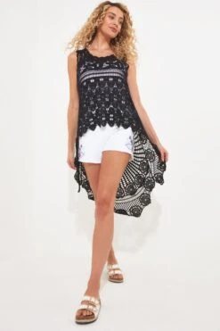 Joe Browns High Low Sleeveless Round Neck Crochet Top -Angebote Stil Welt Store B39948s3