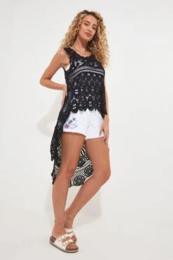 Joe Browns High Low Sleeveless Round Neck Crochet Top -Angebote Stil Welt Store B39948s6