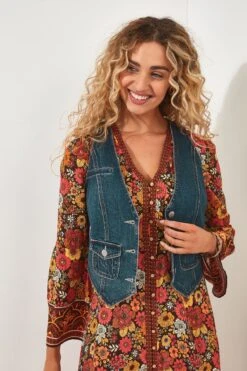 Joe Browns Denim-Weste Im Used-Look