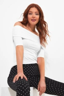 Joe Browns Slim Fit Fold Over Bardot Jersey Top