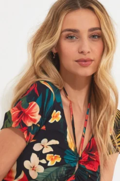 Joe Browns Halter Neck Tropical Print Top -Angebote Stil Welt Store B43759s4 scaled