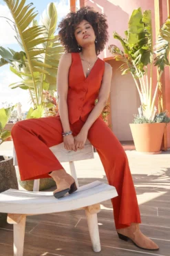 Joe Browns Lyla Weste Aus Leinenmischung