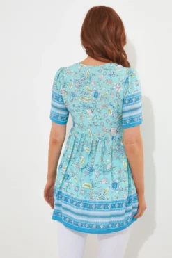 Joe Browns Floral Button Through Lace Trim Tunic -Angebote Stil Welt Store B47270s3 scaled