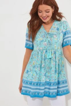 Joe Browns Floral Button Through Lace Trim Tunic -Angebote Stil Welt Store B47270s4