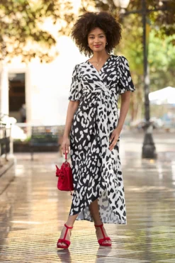 Joe Browns Seidiges Midi-Wickelkleid Mit Animalprint