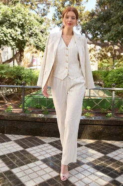 Joe Browns Oversized Pinstripe Co-Ord Linen Blend Blazer