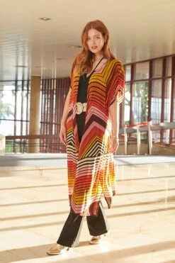 Joe Browns Multiway Kimono-Kleid Mit Zickzack-Muster Und Gürtel