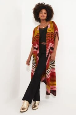 Joe Browns Multiway Kimono-Kleid Mit Zickzack-Muster Und Gürtel -Angebote Stil Welt Store B53727s4