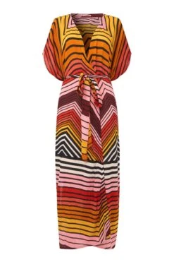 Joe Browns Multiway Kimono-Kleid Mit Zickzack-Muster Und Gürtel -Angebote Stil Welt Store B53727s7