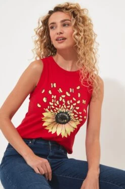 Joe Browns Trägertop Mit Sonnenblumendesign Und U-Ausschnitt