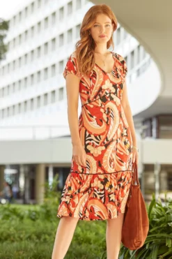 Joe Browns 70's Maxikleid Mit Spiralprint -Angebote Stil Welt Store B58066s4 scaled