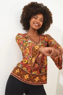 Joe Browns Bluse Mit Blumenmuster Und Ausgestellten Ärmeln