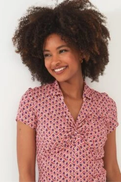 Joe Browns Top Mit Geometrischem Muster Und Knotendetail -Angebote Stil Welt Store B68016s4