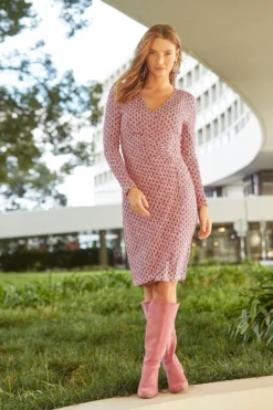 Joe Browns Midi Kleid Mit Geometrische Muster Bedruckt