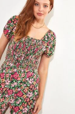 Joe Browns Petite Geblümter Overall Mit Weitem Bein Und Kräuselung