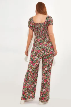 Joe Browns Petite Geblümter Overall Mit Weitem Bein Und Kräuselung -Angebote Stil Welt Store B74462s3 scaled