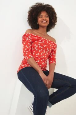 Joe Browns Bardot-Top Mit Blumenmuster Aus Jersey