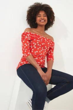Joe Browns Bardot-Top Mit Blumenmuster Aus Jersey