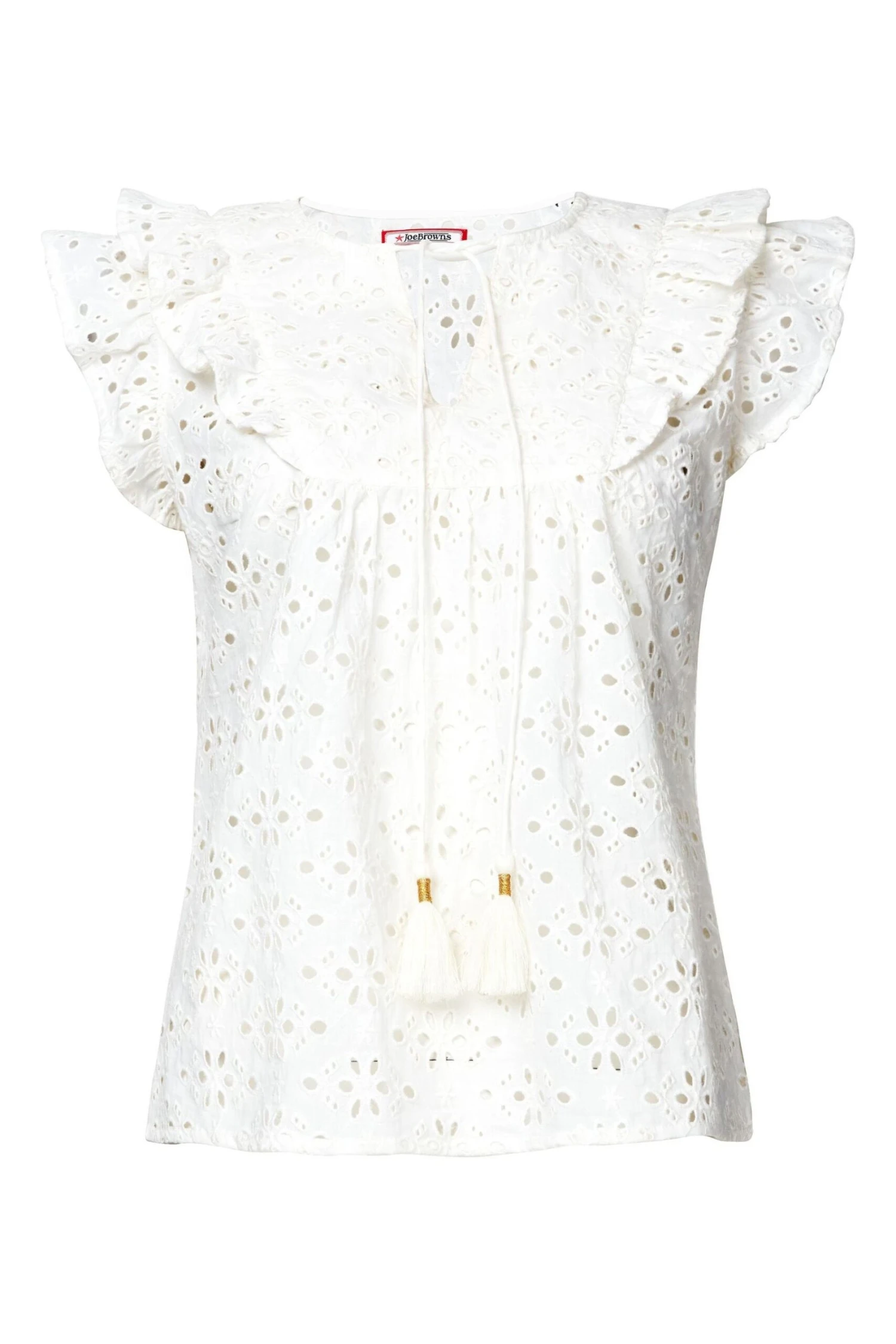 Joe Browns Broderie And Ruffle Trim Short Sleeve Top 3 Joe Browns Broderie And Ruffle Trim Short Sleeve Top – Bild 3