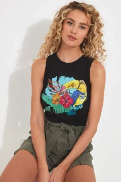 Joe Browns Tropical Graphic Print Scoop Neck Vest