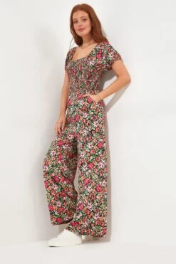 Joe Browns Geblümter Overall Mit Weitem Bein Und Kräuselung
