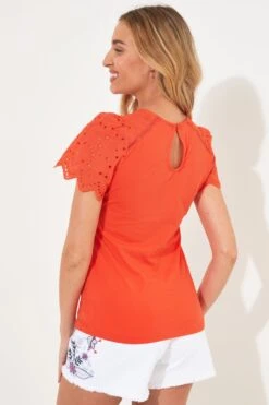 Joe Browns Vibrant Scalloped Broderie Top -Angebote Stil Welt Store B87635s3