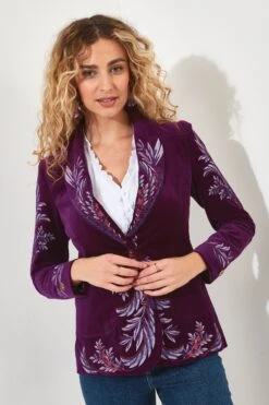 Joe Browns Boutique Bestickter Samtblazer -Angebote Stil Welt Store B88627s4