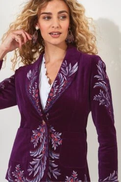 Joe Browns Boutique Bestickter Samtblazer -Angebote Stil Welt Store B88627s5