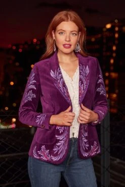 Joe Browns Boutique Bestickter Samtblazer -Angebote Stil Welt Store B88627s6