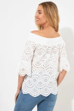 Joe Browns Classic Broderie Anglaise Off Shoulder Top -Angebote Stil Welt Store B89193s3