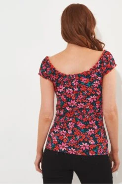Joe Browns Slim Fit Boho Ditsy Print Top -Angebote Stil Welt Store B98219s3