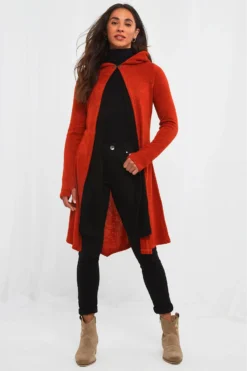 Joe Browns Lange Wickelstrickjacke Mit Kapuze
