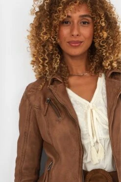 Joe Browns Bikerjacke Aus Leder Mit Reissverschluss -Angebote Stil Welt Store K16535s4