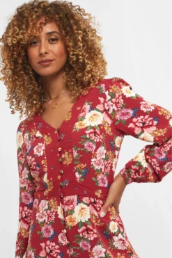 Joe Browns Geblümtes Boho-Maxikleid Mit Knopfleiste -Angebote Stil Welt Store K29797s3 scaled