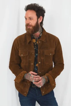 Joe Browns Classic Klassische Westernjacke Aus Veloursleder