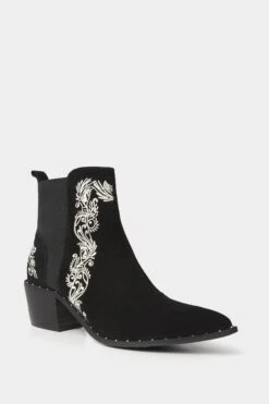 Joe Browns Elba Street Bestickte Stiefel Aus Veloursleder -Angebote Stil Welt Store K48122s3